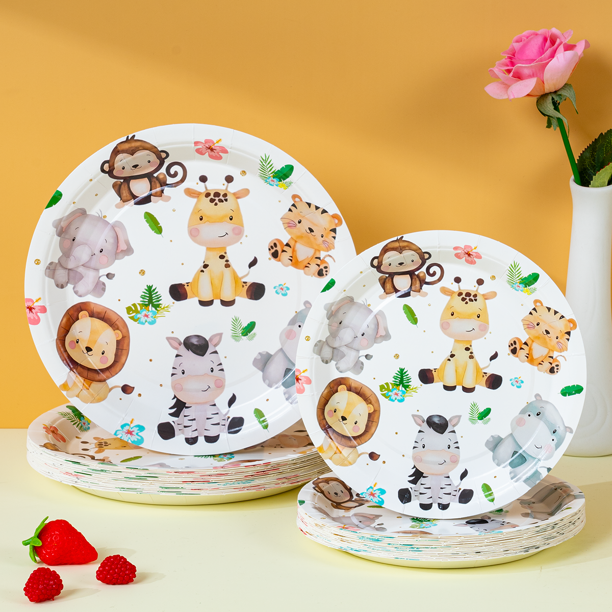 Event Supplies - Jungle Safari Animal Disposable Paper Plates