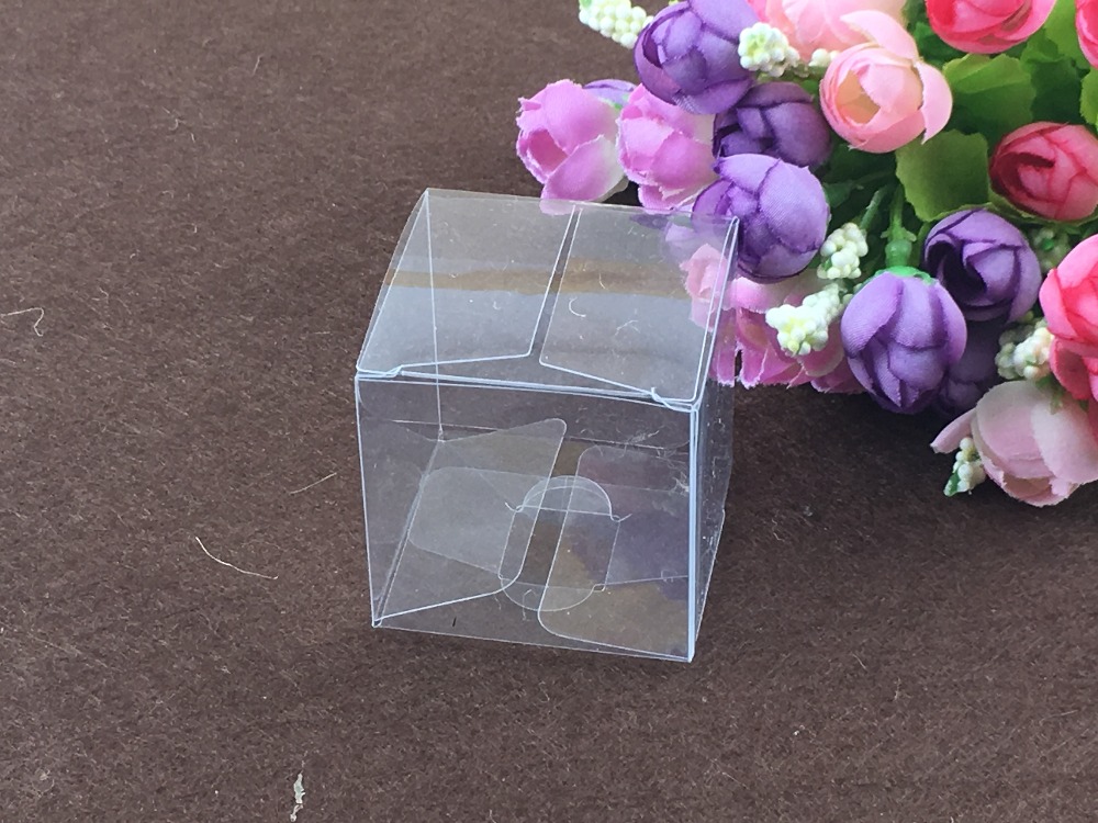 Event Party Box - 50pcs 9*9*9cm clear plastic pvc boxes