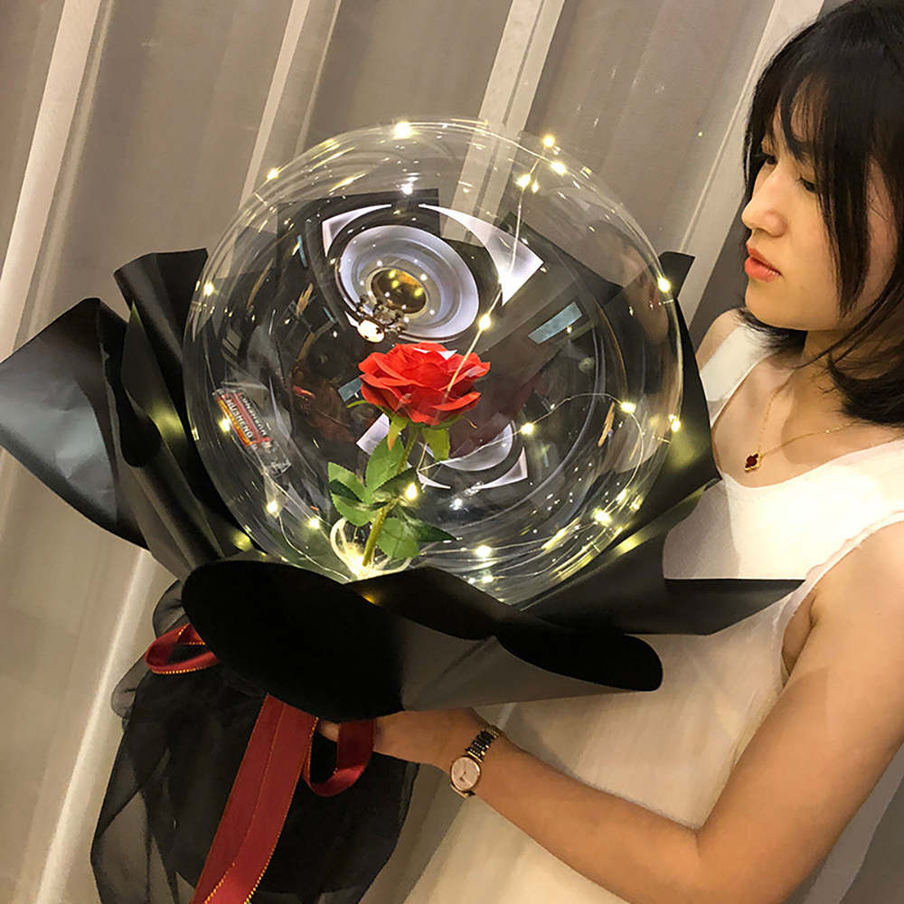 Led Balloon Light - Balloon Rose Valentine Day Bobo Wedding