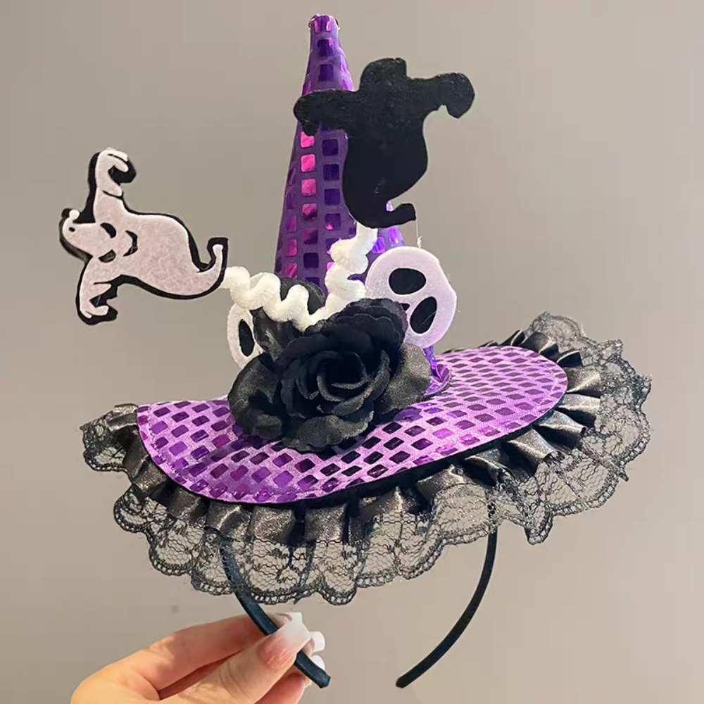 Party Hat Cone - Spider Halloween Witch Hat Headband Ghost