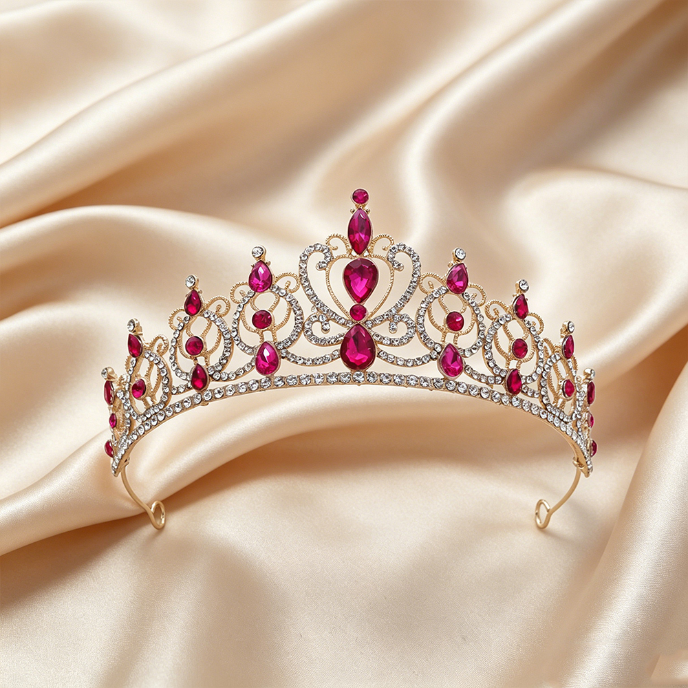 Event Supplies - Luxury Vintage Gold Tiara Crown Elegant