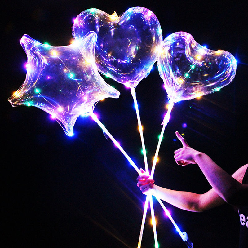 Led Balloon Light - 1 Set LED Clear Balloon Transparent