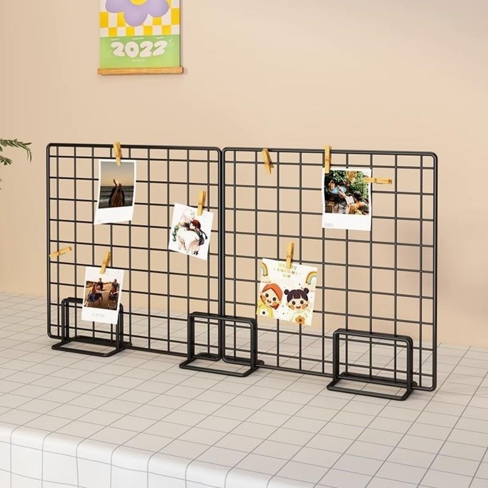 Photo Booth Frame - Creative Grid Display Rack with Base