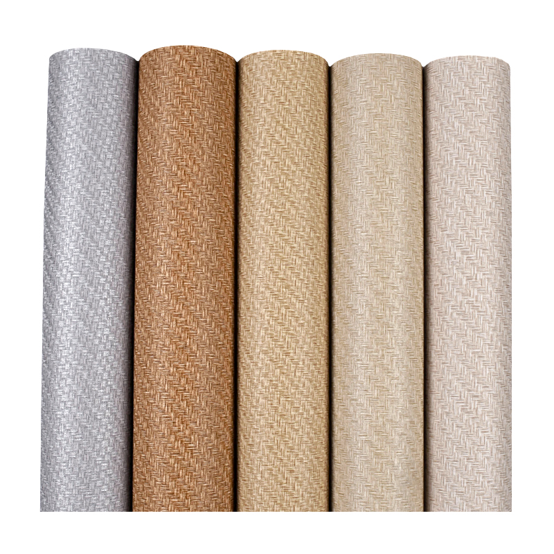 Paper Straw Color - Linen Weave Wallpaper Non Self-adhesive Solid