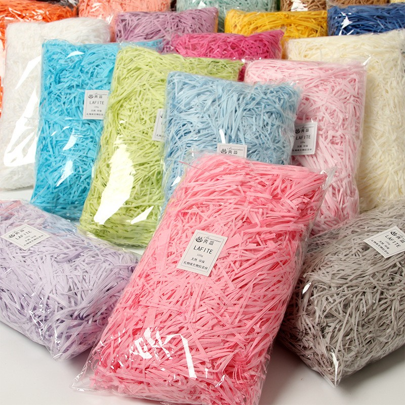 Paper Straw Color - 100g raffi Colorful Shredded Crinkle Lafite