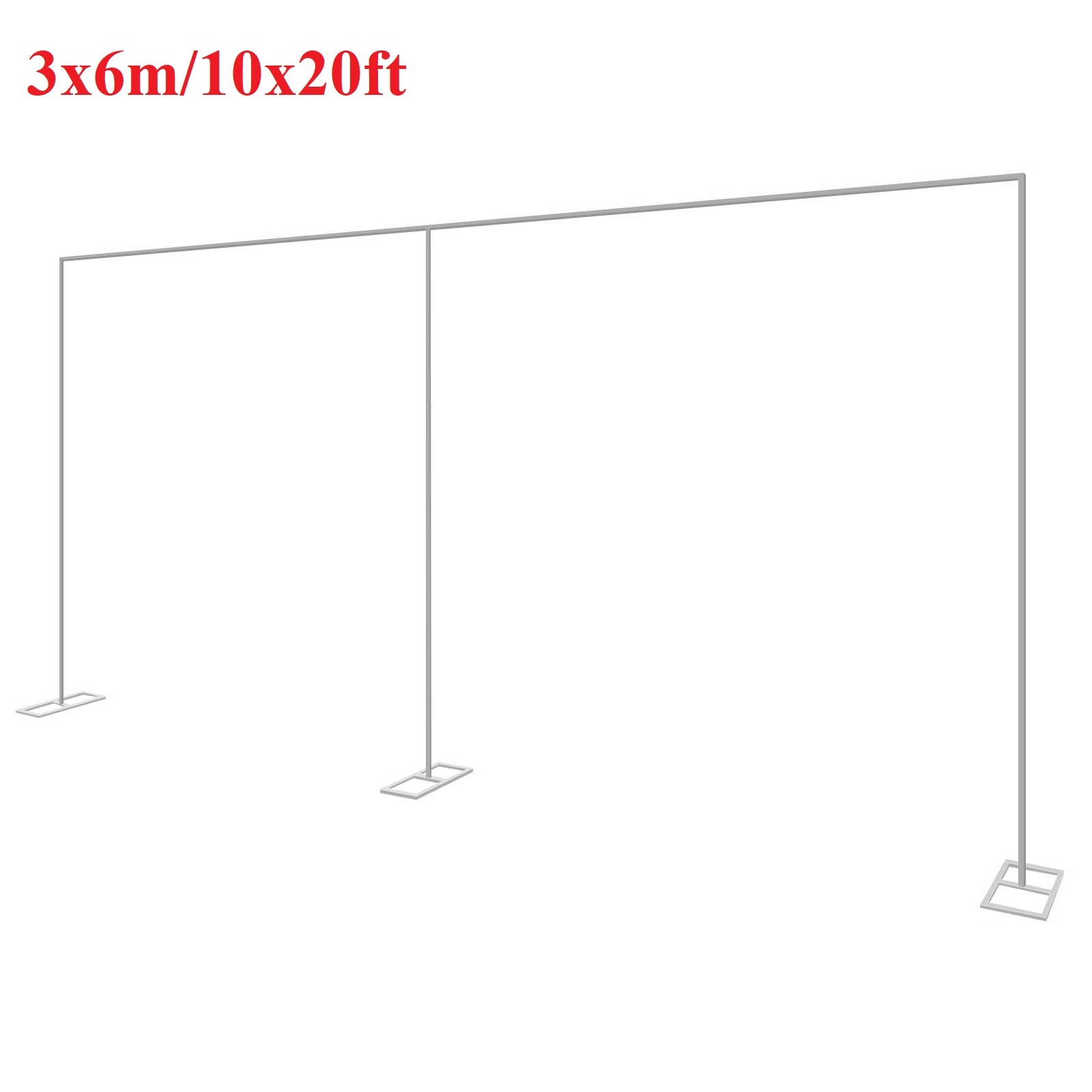 Photo Booth Frame - 3x6m/10x20ft Metal Wedding Arch Stand Heavy