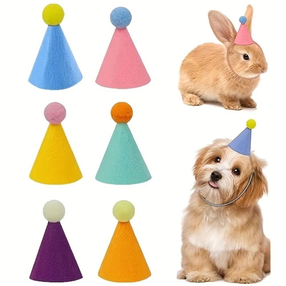 Party Hat Cone - Reusable 6pcs Set Mini Party Hats