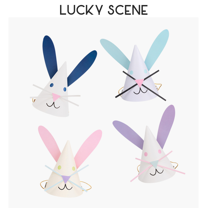 Party Hat Cone - Bunny Ears Birthday Hat Cute Bunny