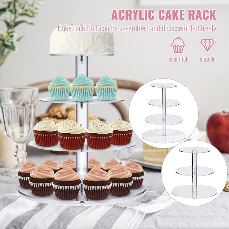 1 Pc 3/4/5 Tier Acrylic Round  - огляд і ціна Cupcake Stand Tier