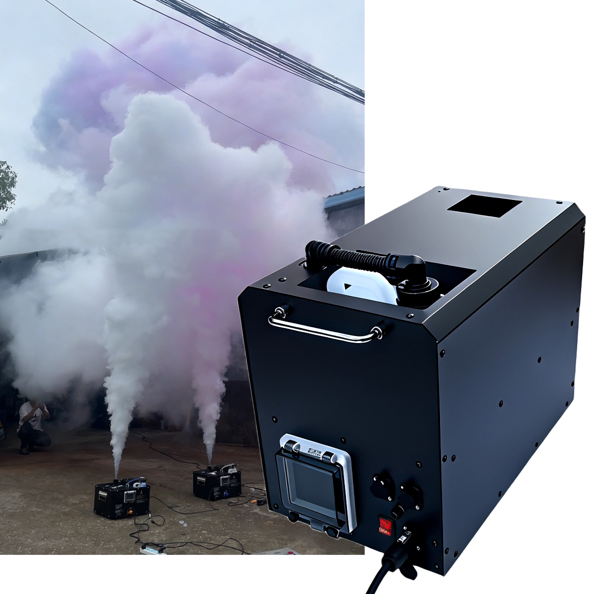 Color Fog Smoke Machine Stage  - огляд і ціна Event Party Dj