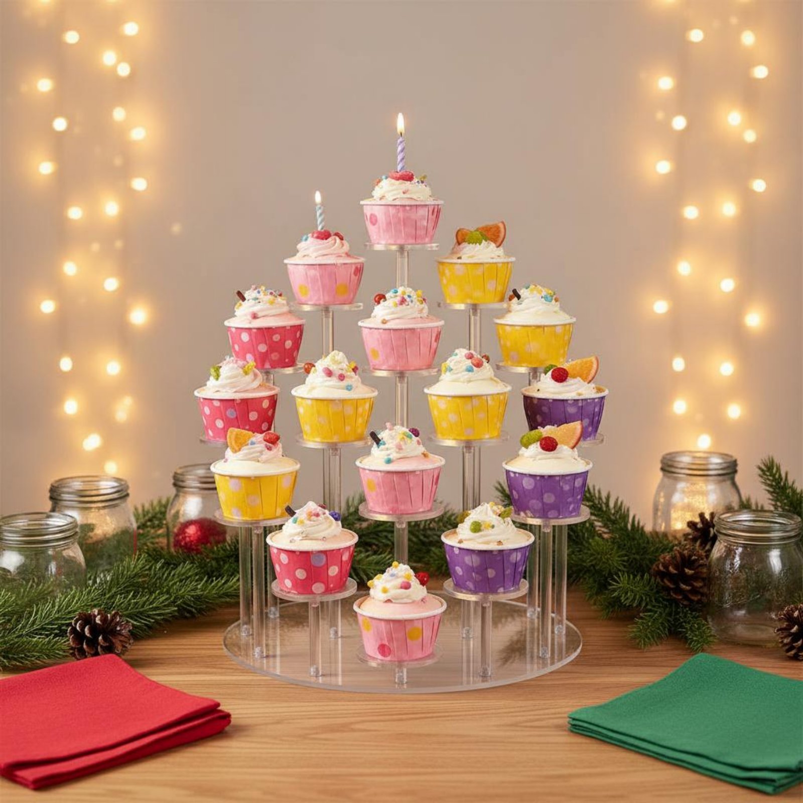 Acrylic Cupcake Stand Transpar - огляд і ціна Cupcake Stand Tier