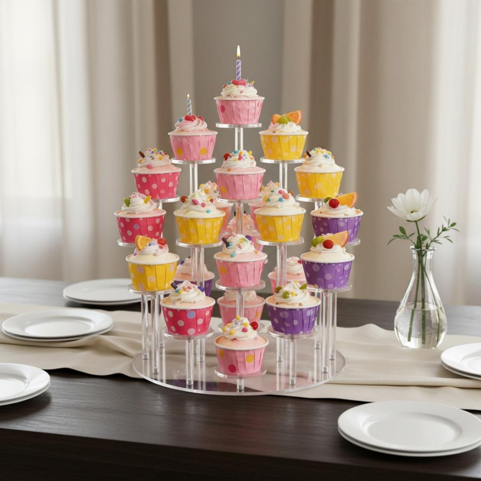 Acrylic Cupcake Stand Transpar - огляд і ціна Cupcake Stand Tier