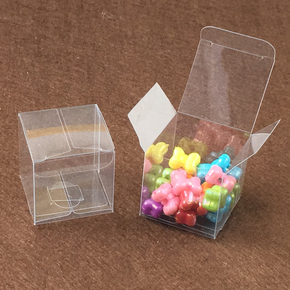 50pcs 9*9*9cm clear plastic pv - огляд і ціна Event Party Box