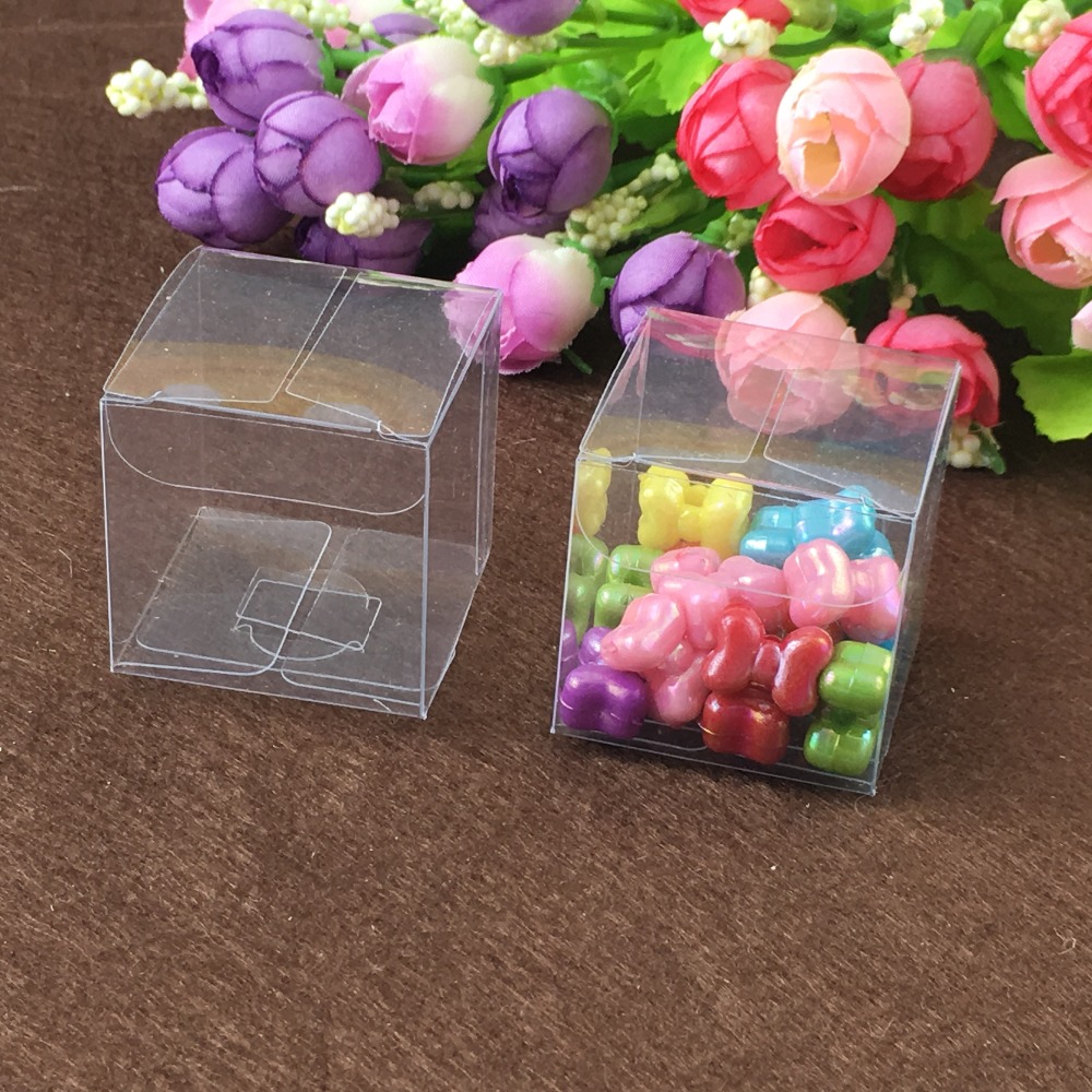50pcs 9*9*9cm clear plastic pv - огляд і ціна Event Party Box