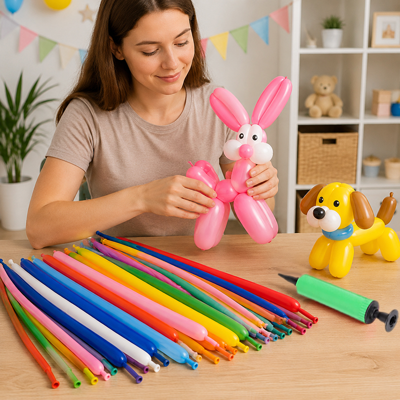 50~200pcs Spiral Balloons Colo - огляд і ціна Balloon Pump Hand