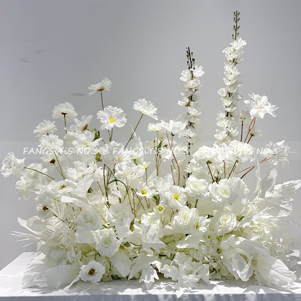 100/50CM Artificial White Rose - огляд і ціна Flower Wall Panel