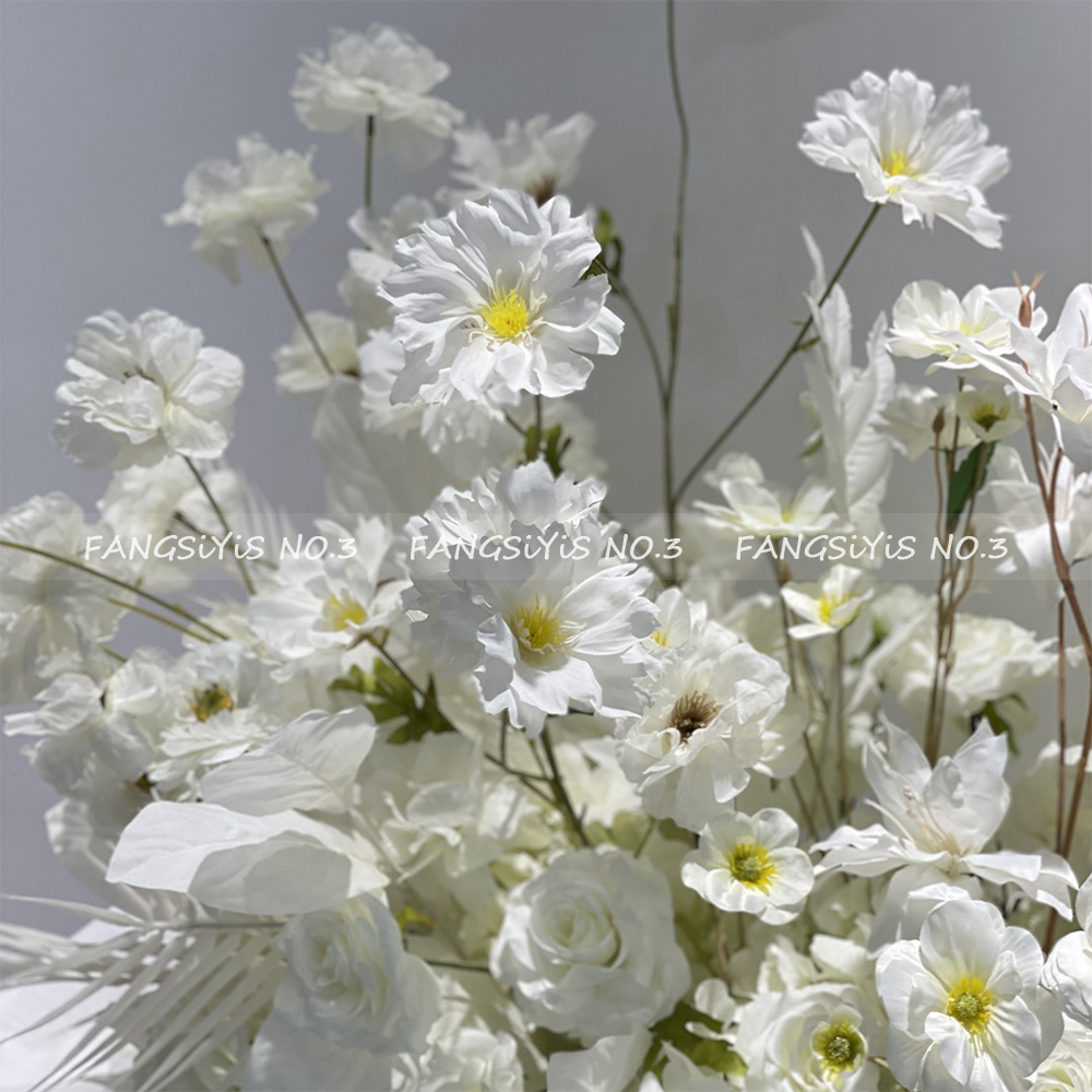 100/50CM Artificial White Rose - огляд і ціна Flower Wall Panel