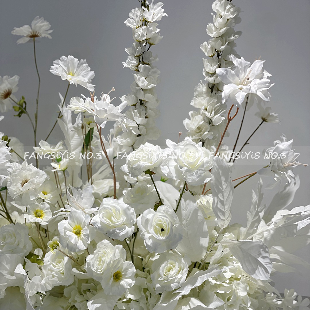 100/50CM Artificial White Rose - огляд і ціна Flower Wall Panel