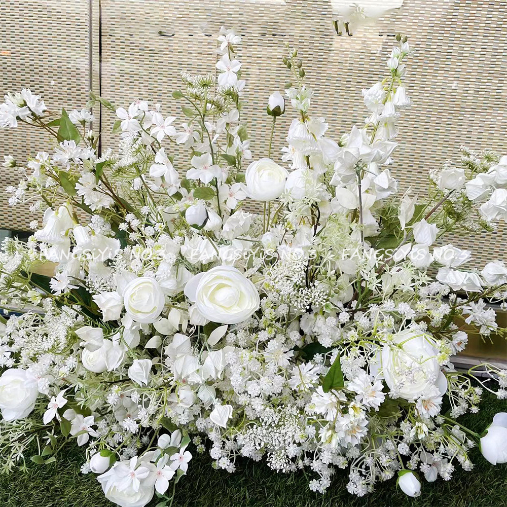 100/50CM Artificial White Rose - огляд і ціна Flower Wall Panel