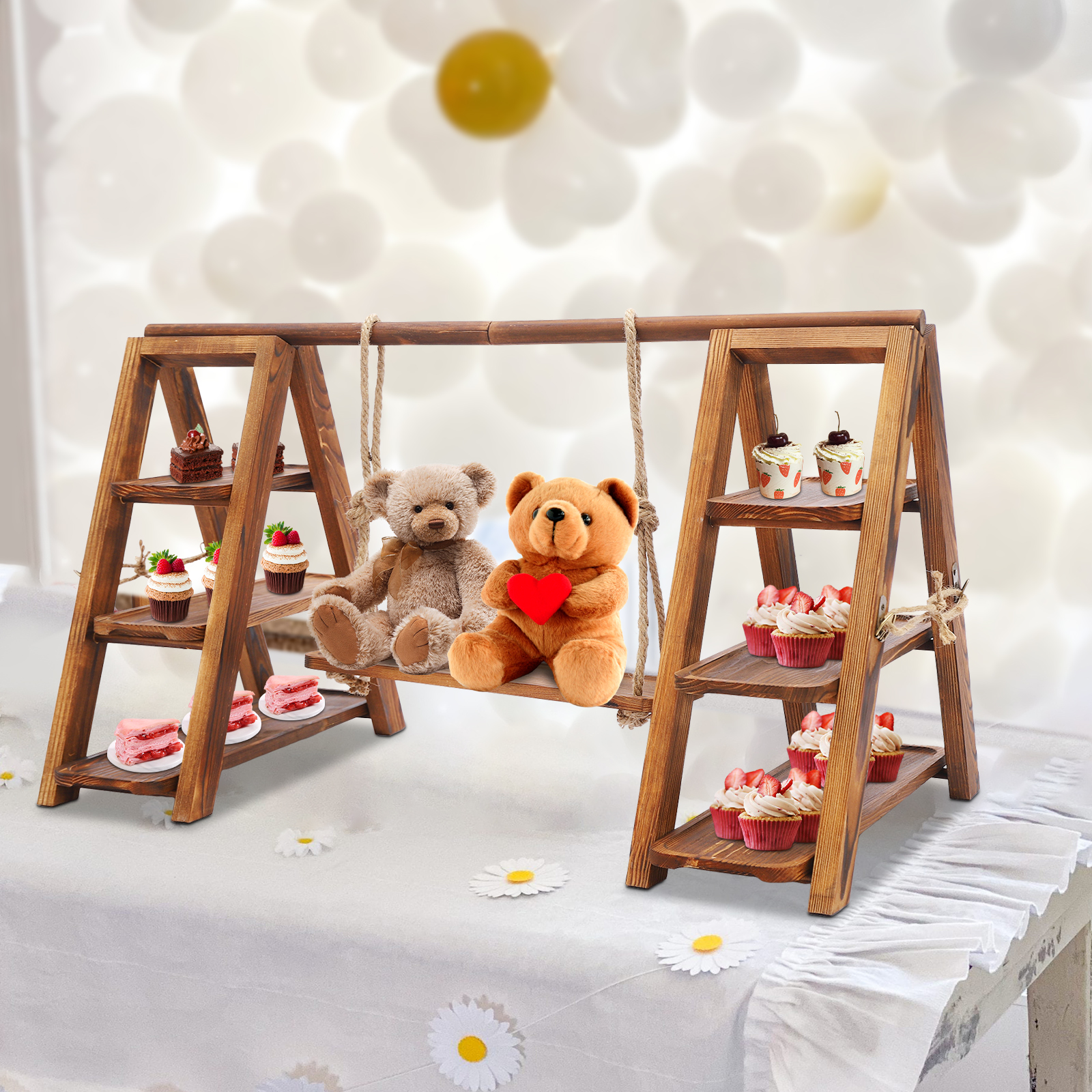 Wooden Dessert Display Stand C - огляд і ціна Cupcake Stand Tier