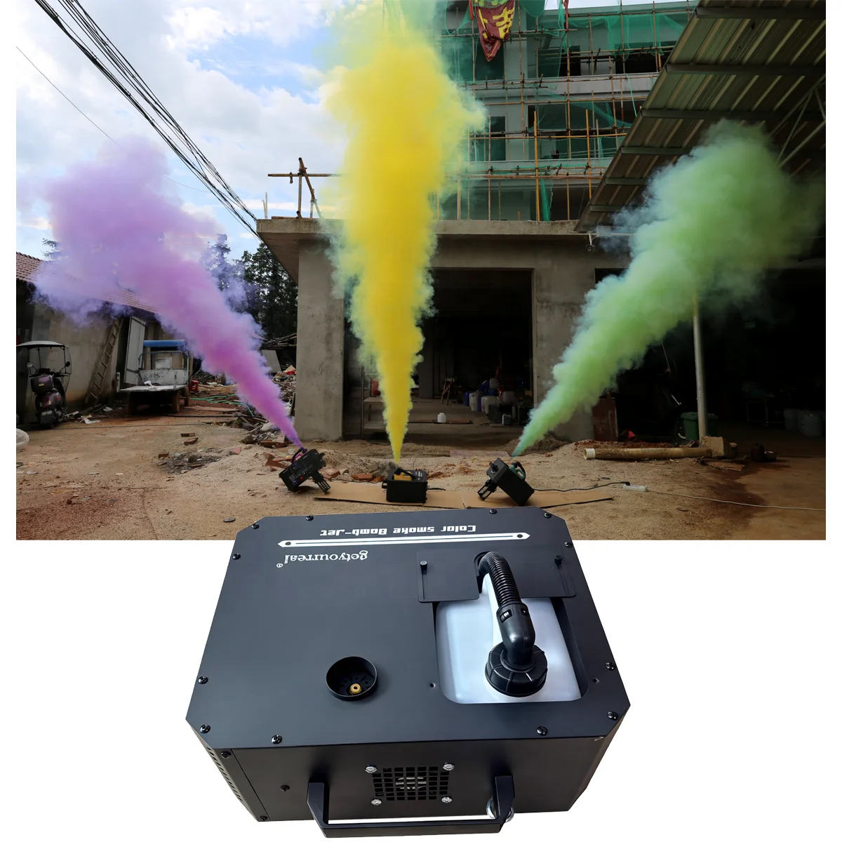 2000W DMX Color Smoke Jet Mach - огляд і ціна Event Party Dj