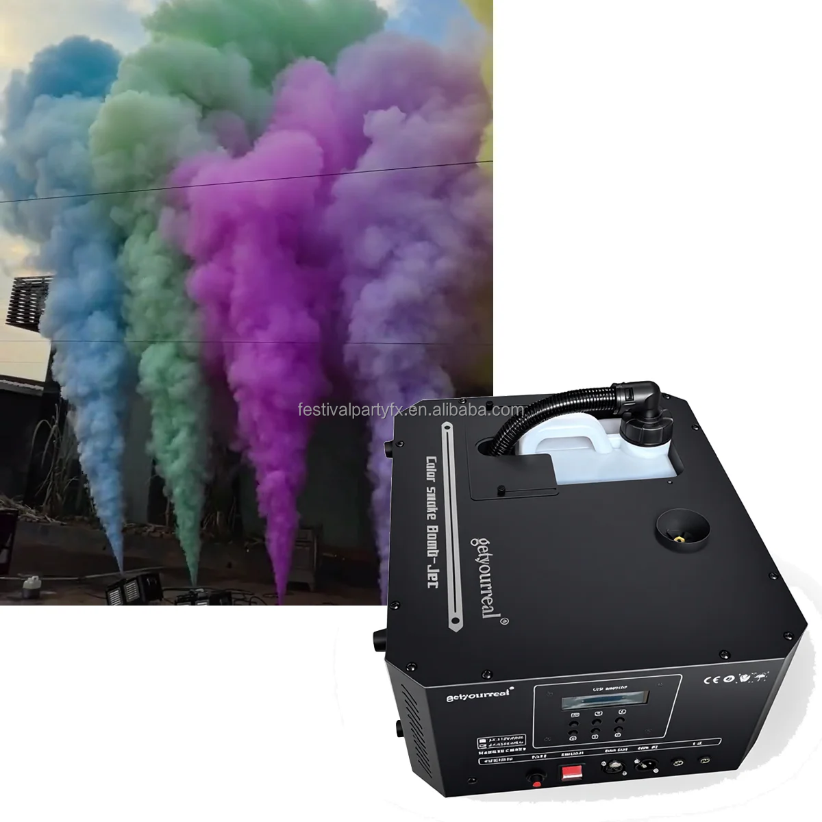 2000W DMX Color Smoke Jet Mach - огляд і ціна Event Party Dj