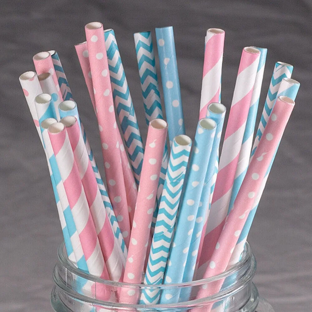 100 Bulk Packed Paper Straws P - огляд і ціна Paper Straw Color