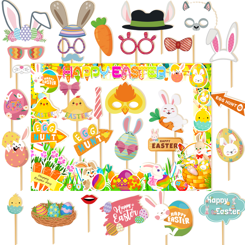 1set Easter Paper Photo Booth  - огляд і ціна Photo Booth Frame