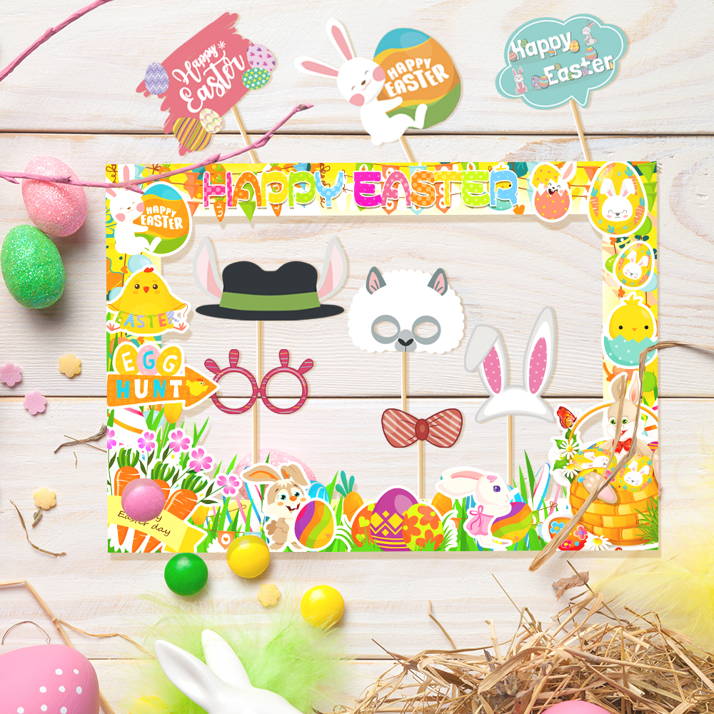 1set Easter Paper Photo Booth  - огляд і ціна Photo Booth Frame