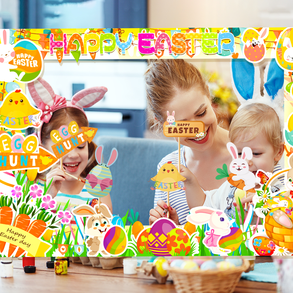 1set Easter Paper Photo Booth  - огляд і ціна Photo Booth Frame