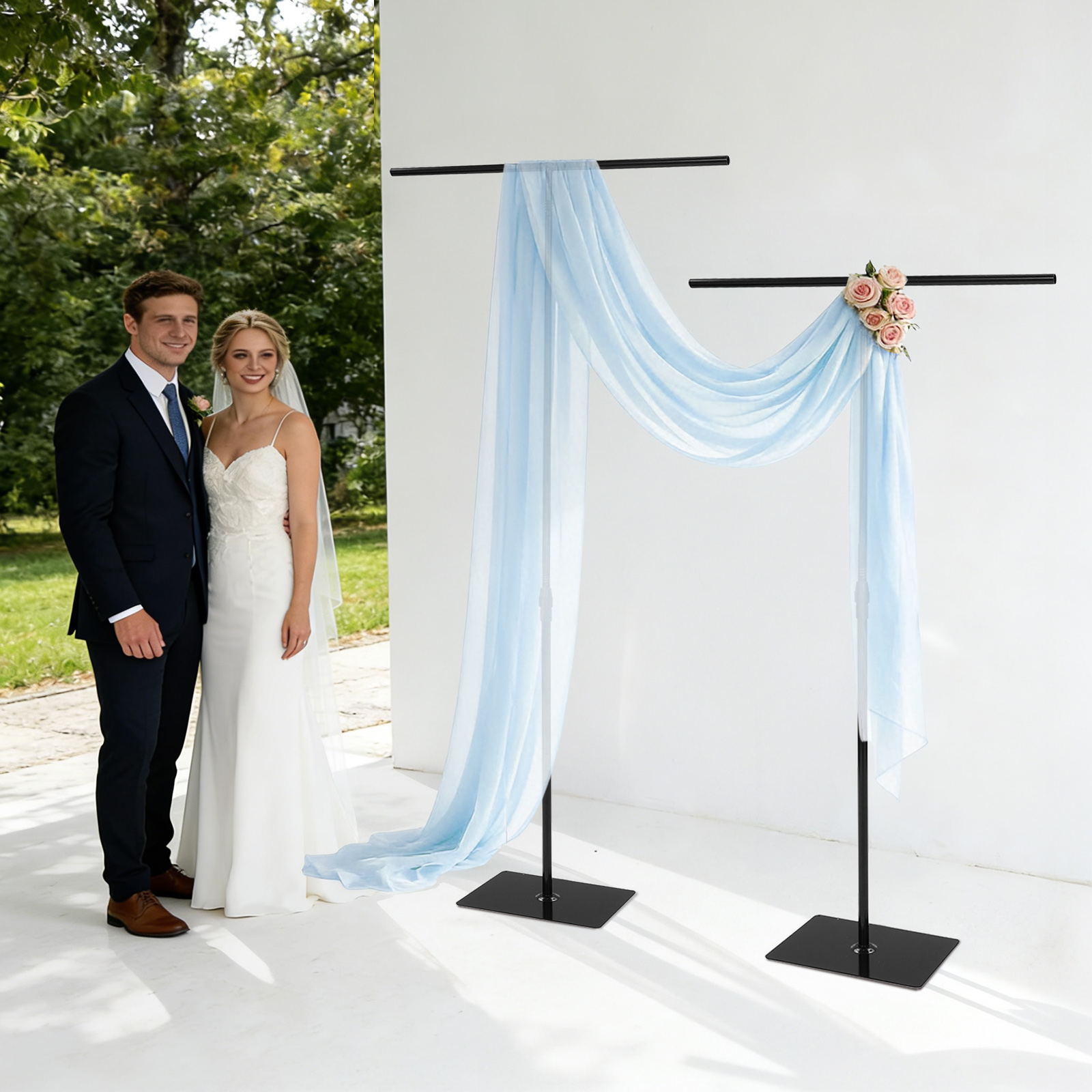 2PCS Wedding Backdrop Stands B - огляд і ціна Photo Booth Frame