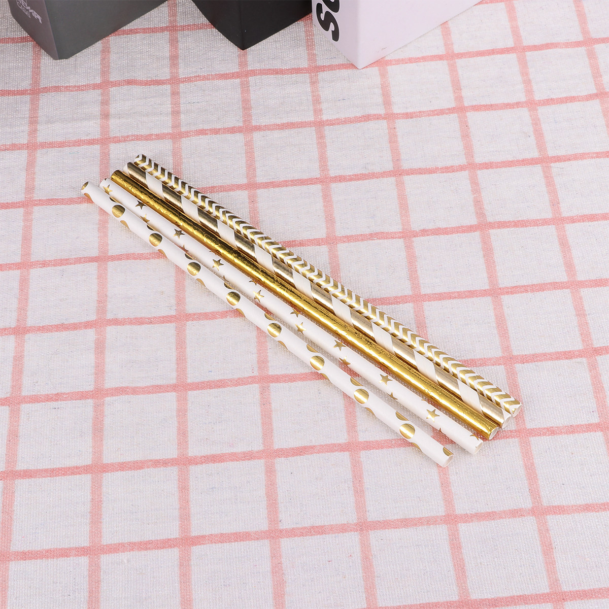 50Pcs Love Heart Paper Straws  - огляд і ціна Paper Straw Color