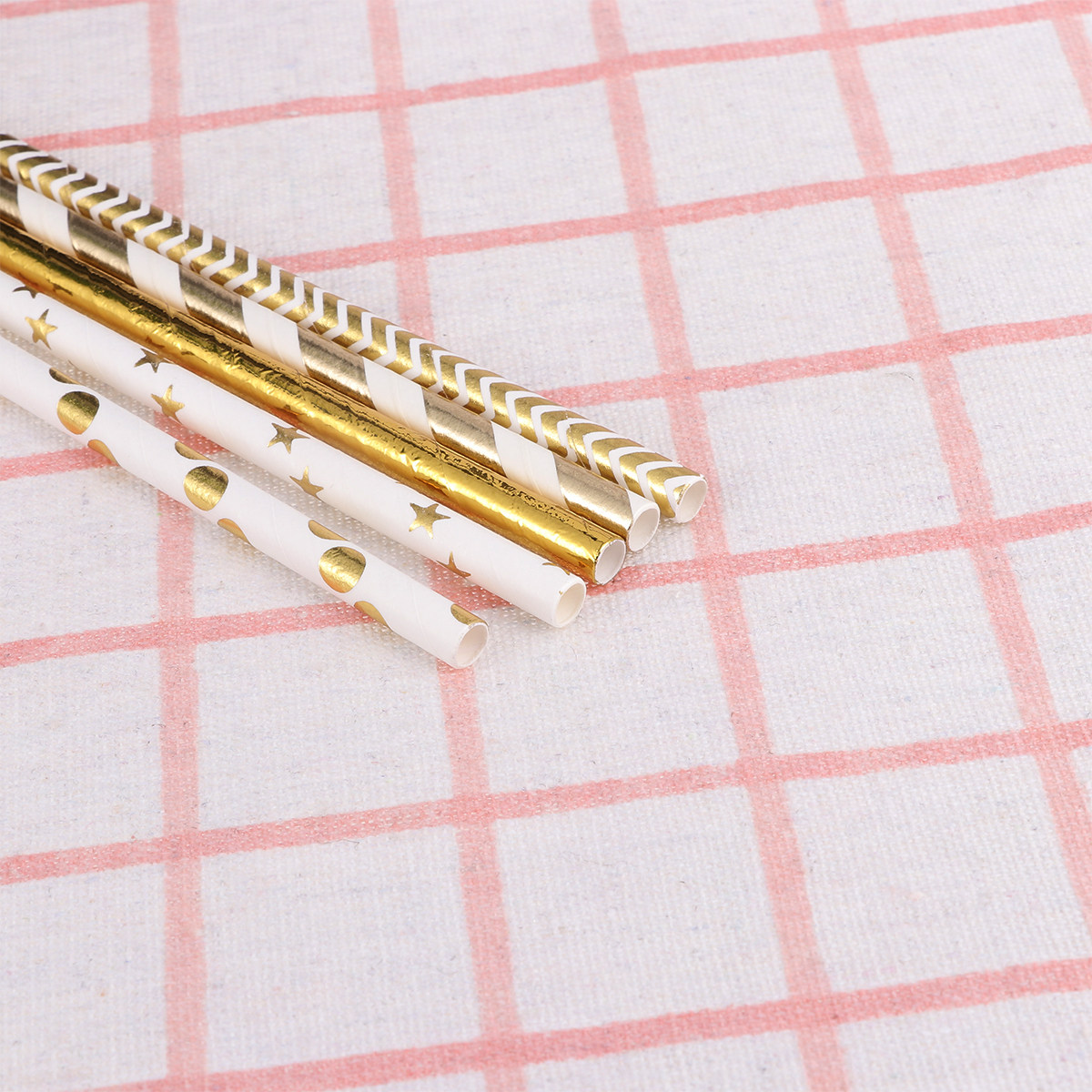 50Pcs Love Heart Paper Straws  - огляд і ціна Paper Straw Color