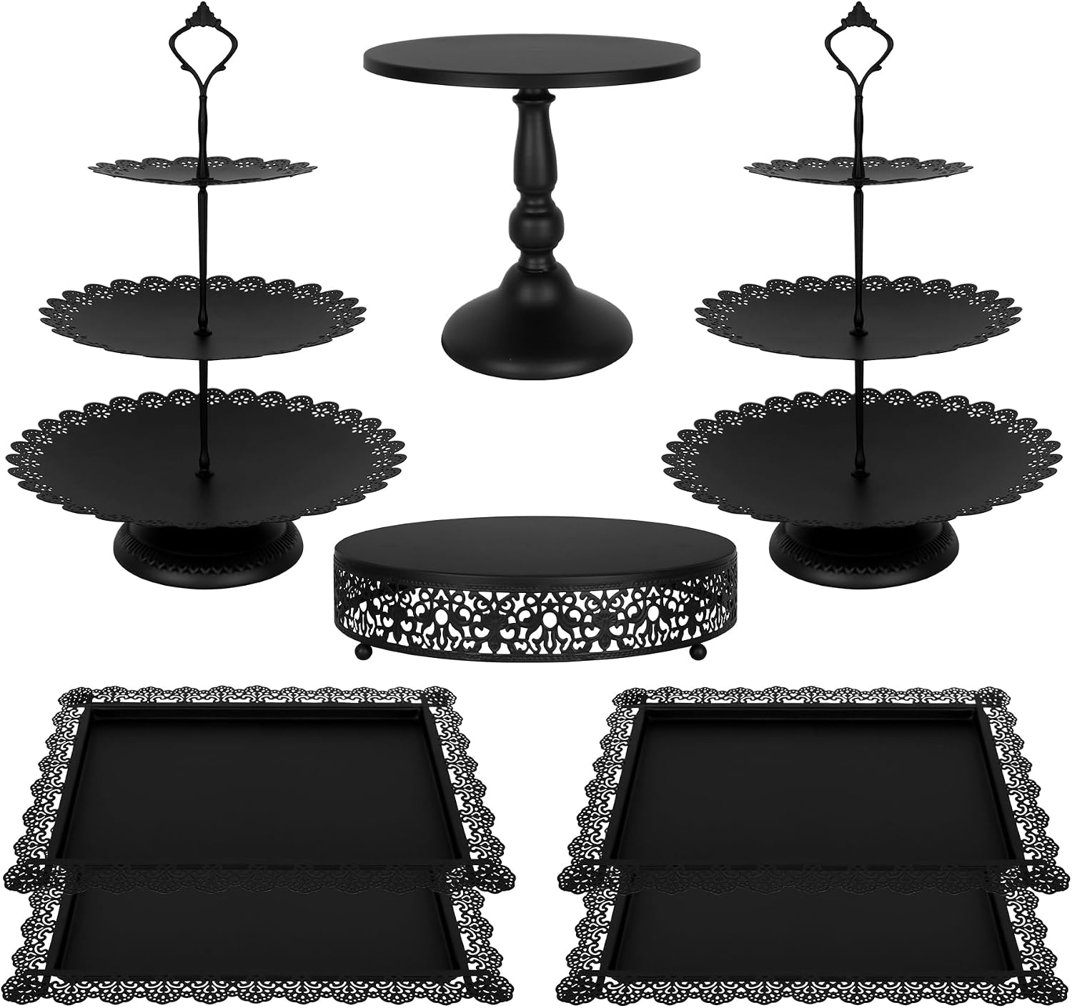 Black Metal Dessert Table Disp - огляд і ціна Cupcake Stand Tier