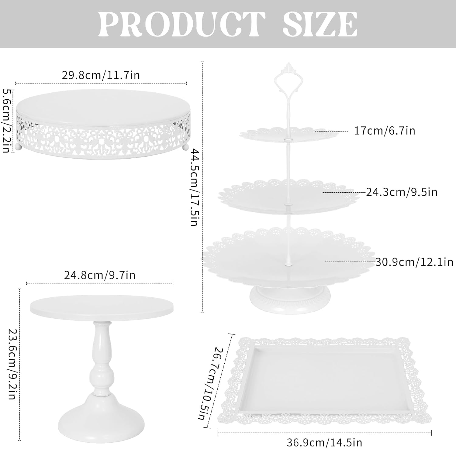 Black Metal Dessert Table Disp - огляд і ціна Cupcake Stand Tier