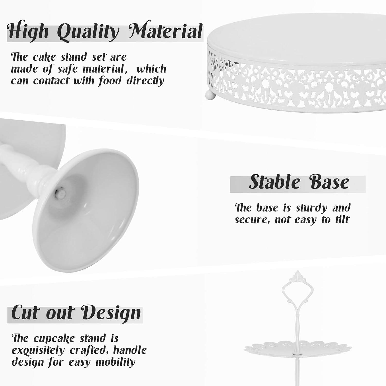 Black Metal Dessert Table Disp - огляд і ціна Cupcake Stand Tier