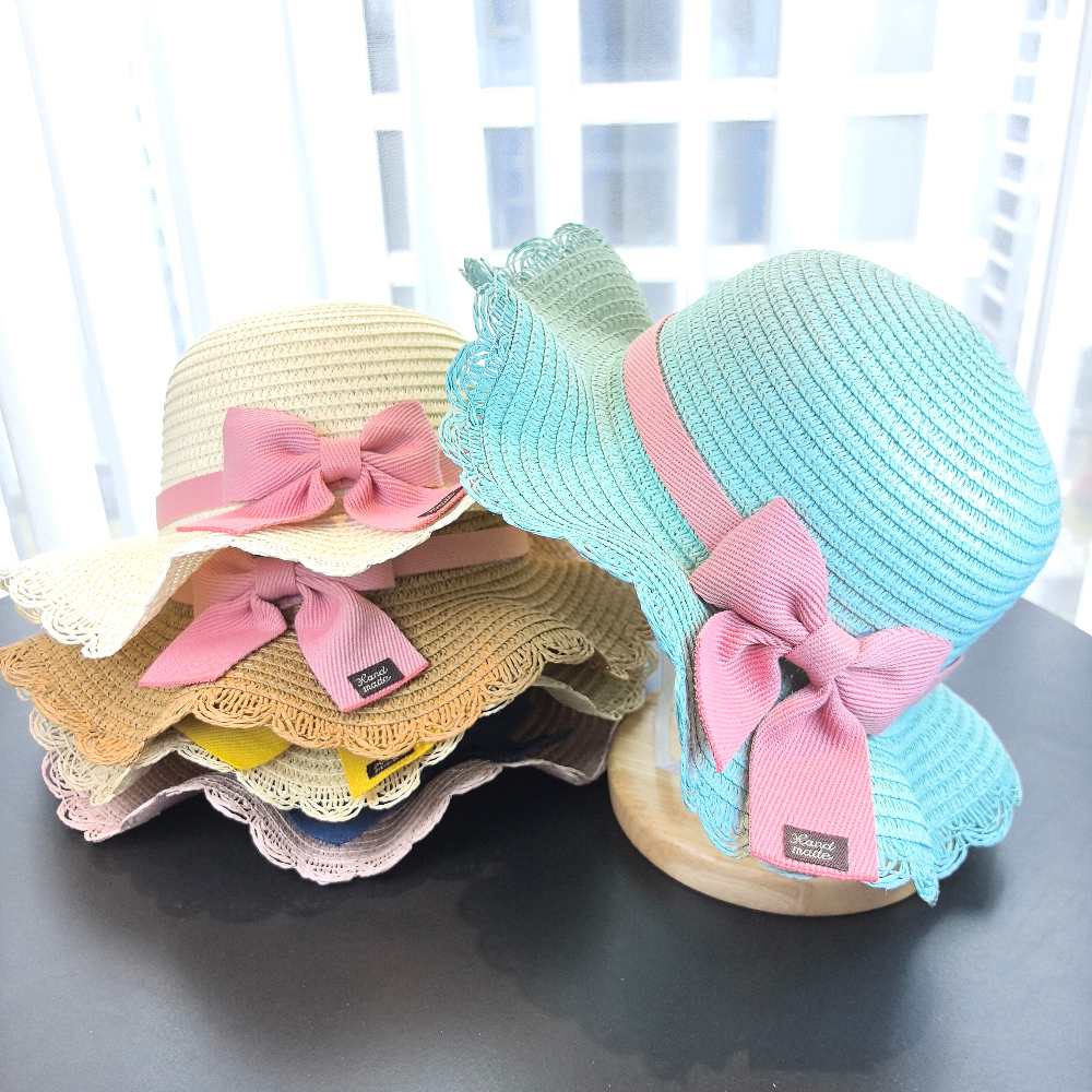 Girls 2pcs Straw Hat Solid Col - огляд і ціна Paper Straw Color