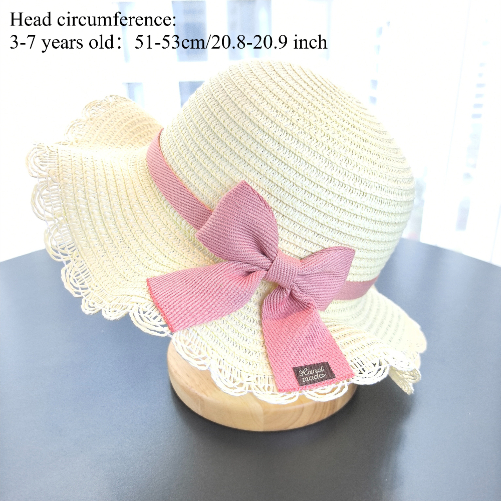 Girls 2pcs Straw Hat Solid Col - огляд і ціна Paper Straw Color