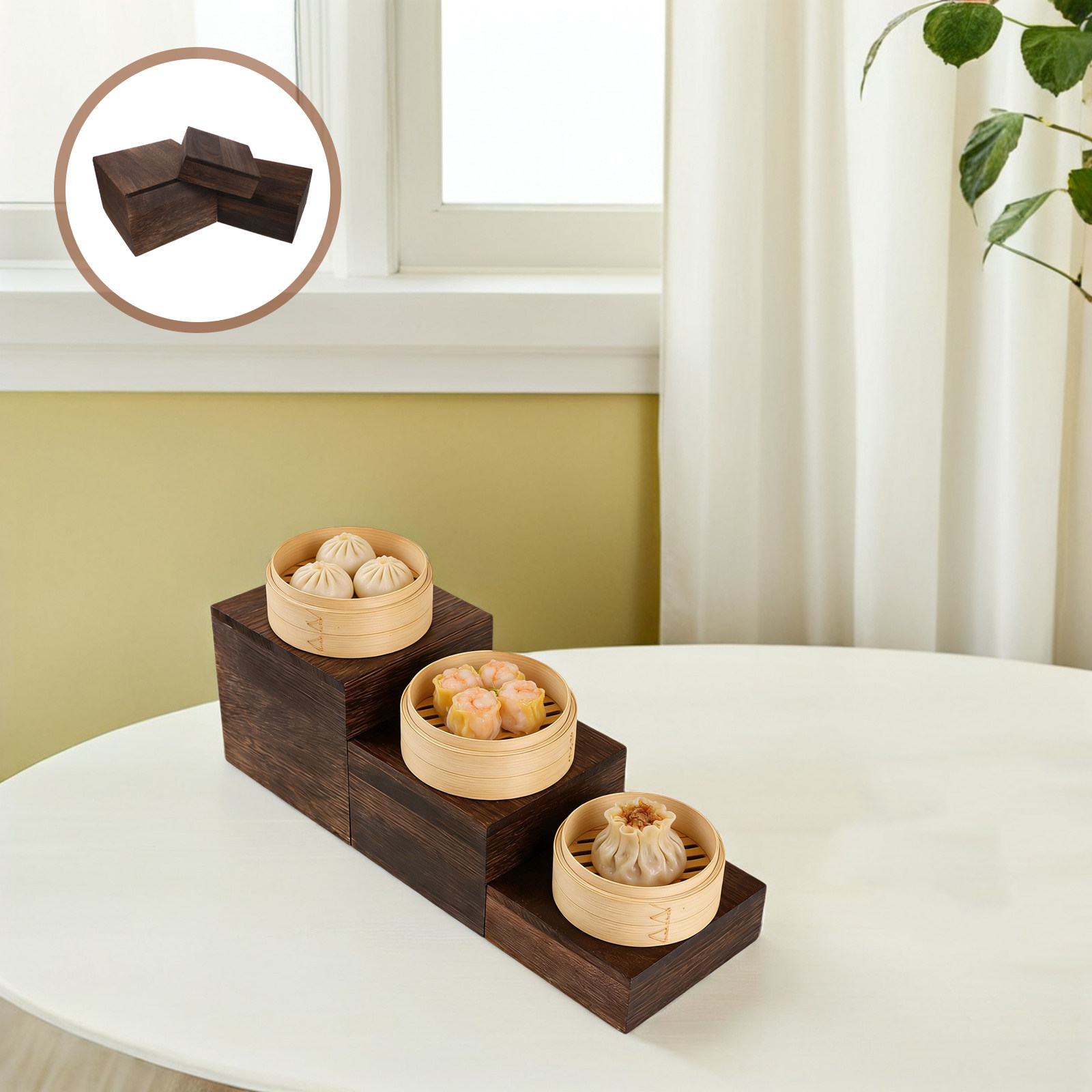 3Pcs Rustic Wooden Tiered Cake - огляд і ціна Cupcake Stand Tier