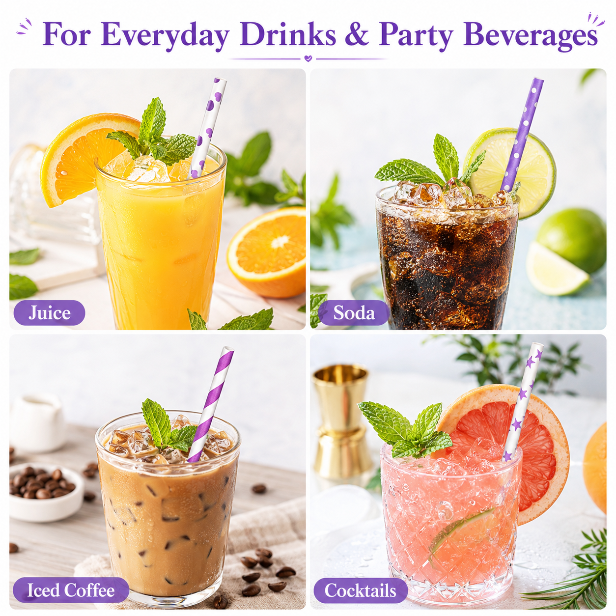 25pcs Colorful Patterned Paper - огляд і ціна Paper Straw Color