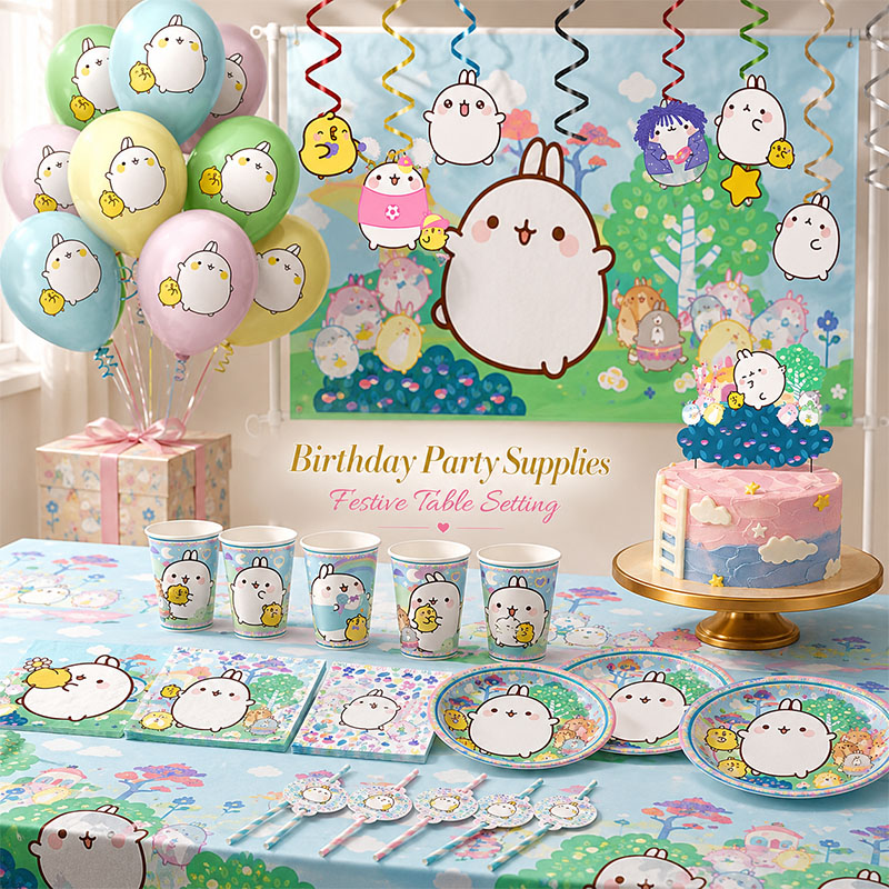 Molang Cartoon Themed Party Su - огляд і ціна Paper Straw Color