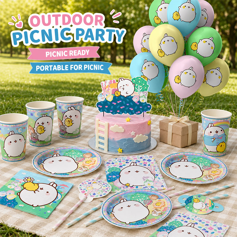 Molang Cartoon Themed Party Su - огляд і ціна Paper Straw Color