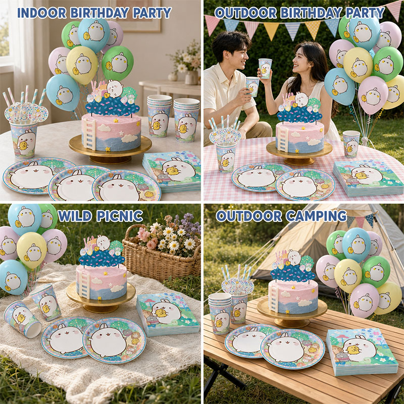 Molang Cartoon Themed Party Su - огляд і ціна Paper Straw Color