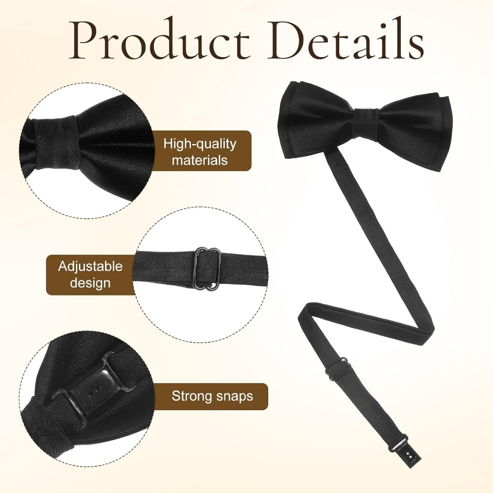 Men's Bow Ties, 2-Pack Solid C - огляд і ціна Event & Party Supply