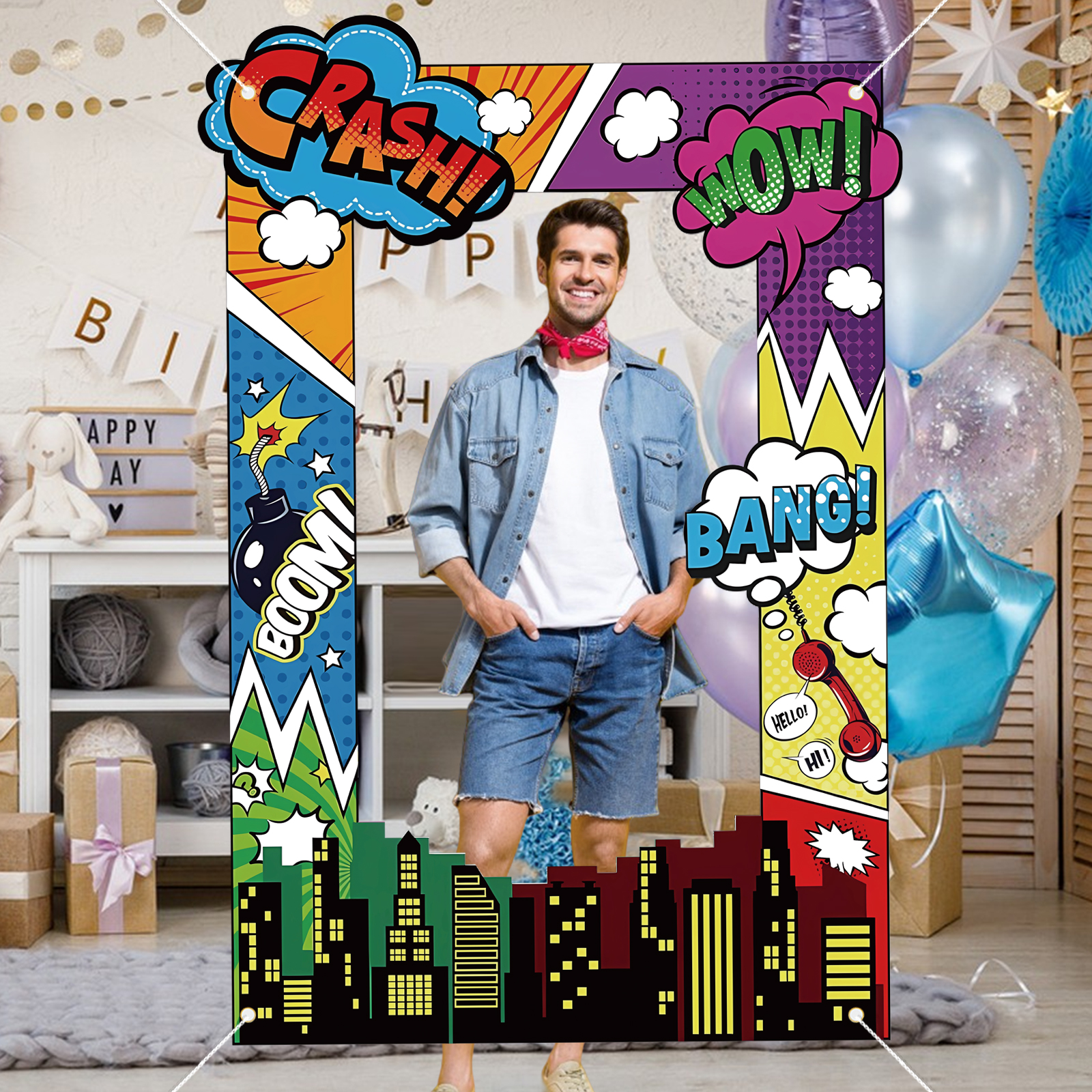 Super Hero Photo Prop Hero Bir - огляд і ціна Photo Booth Frame