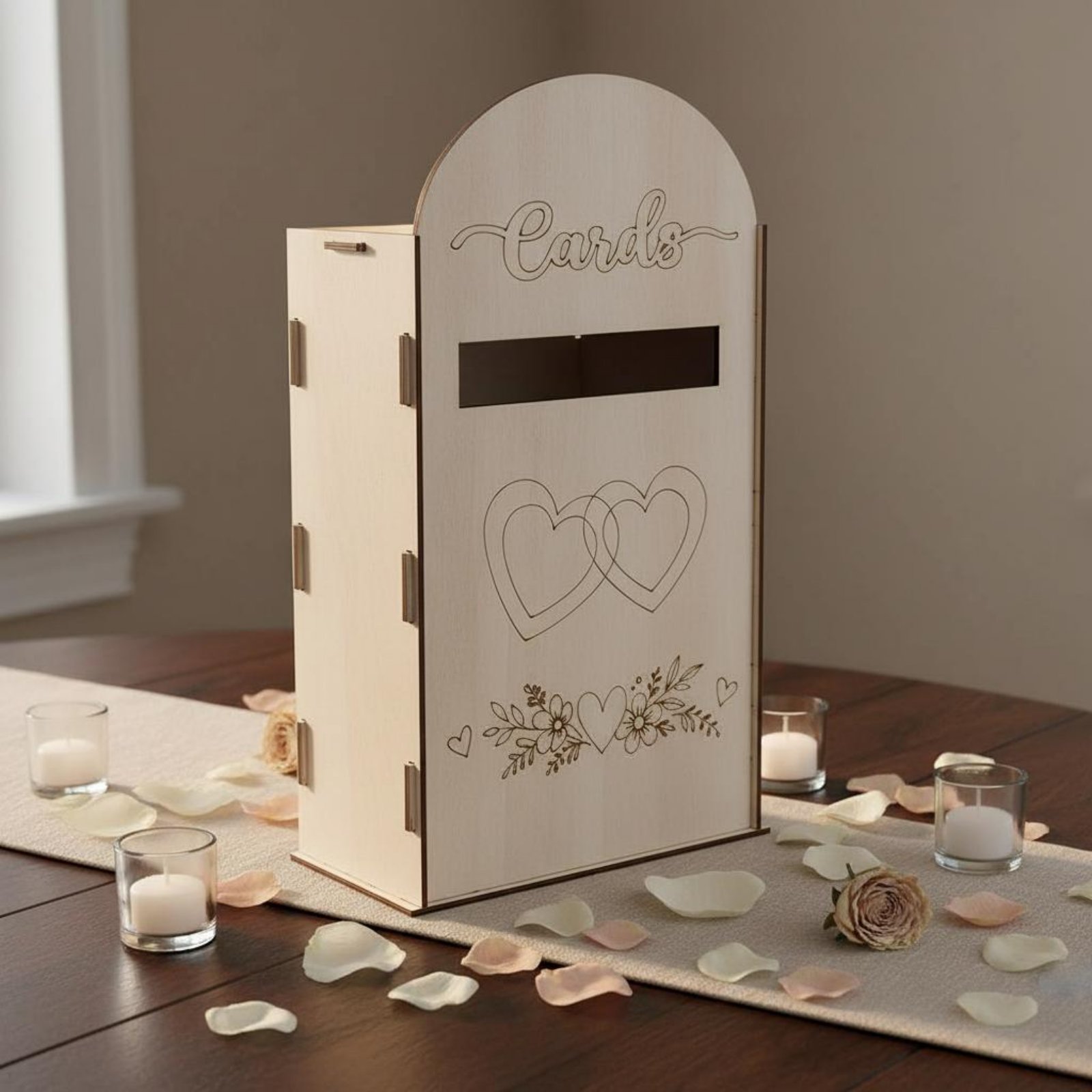 Wooden Wedding Card Box Laser  - огляд і ціна Event Party Box