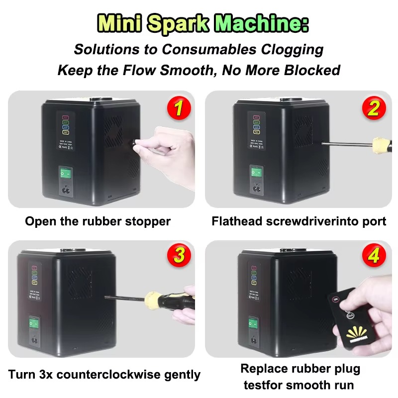 4PACK 350W Mini Cold Spark Mac - огляд і ціна Event Party Dj