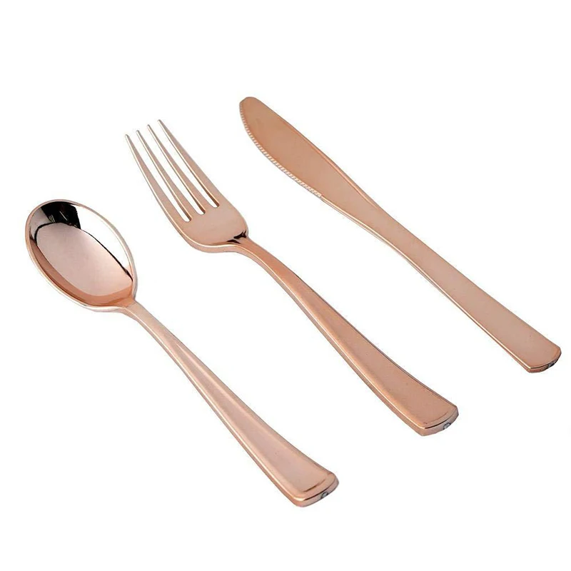 Rose Gold Party Tableware Kit  - огляд і ціна Paper Straw Color