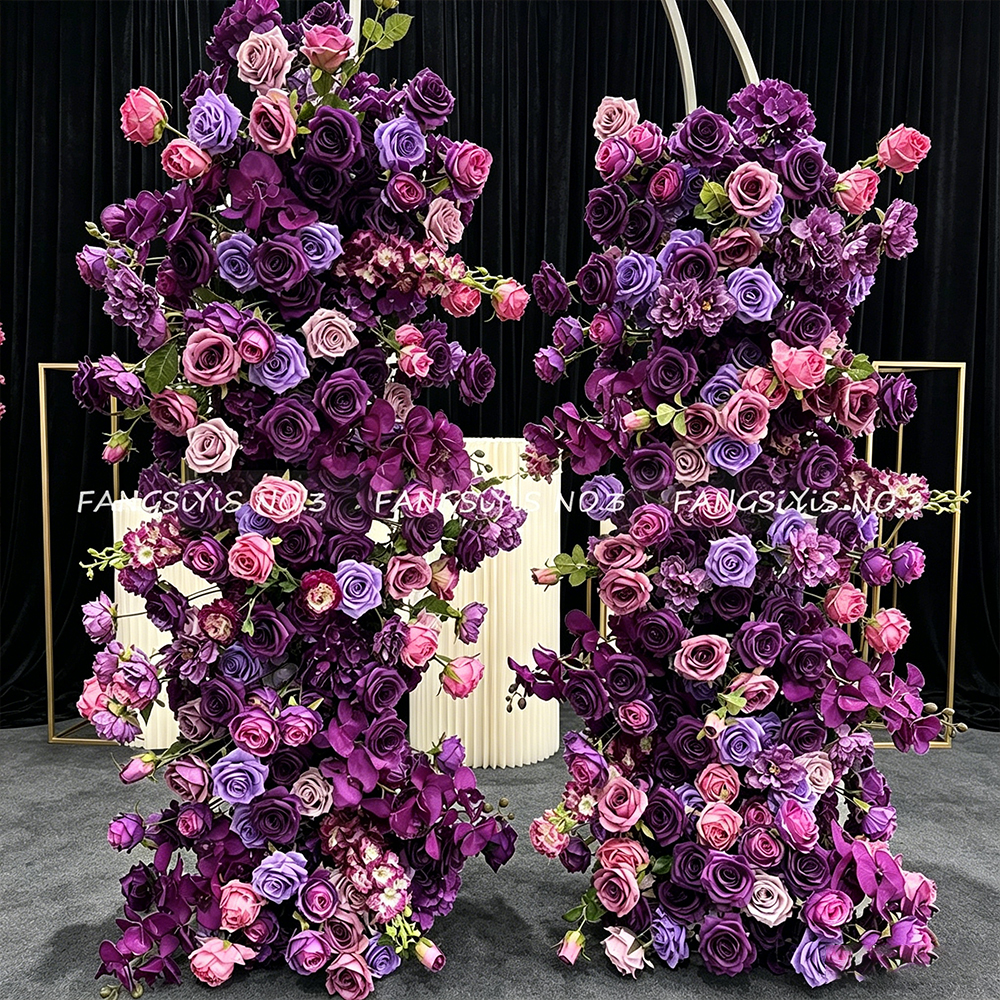 2M/1M Luxury Purple Rose Artif - огляд і ціна Flower Wall Panel