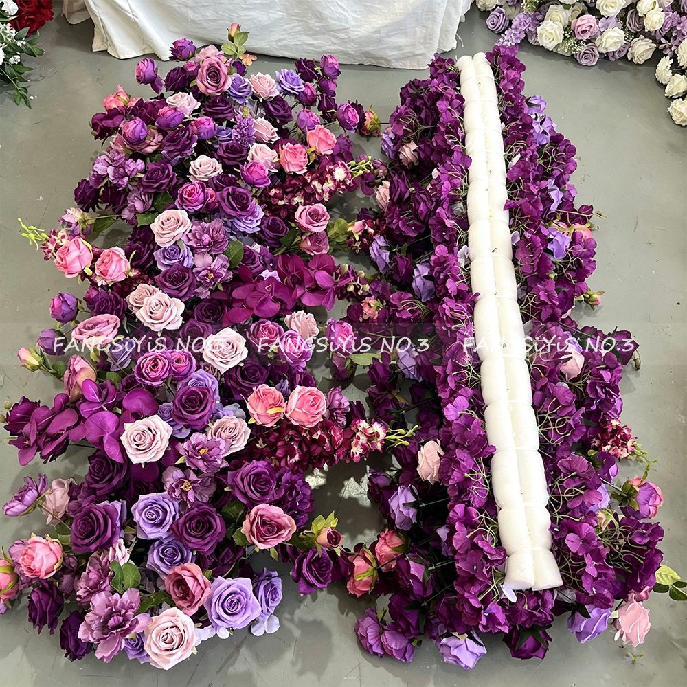 2M/1M Luxury Purple Rose Artif - огляд і ціна Flower Wall Panel